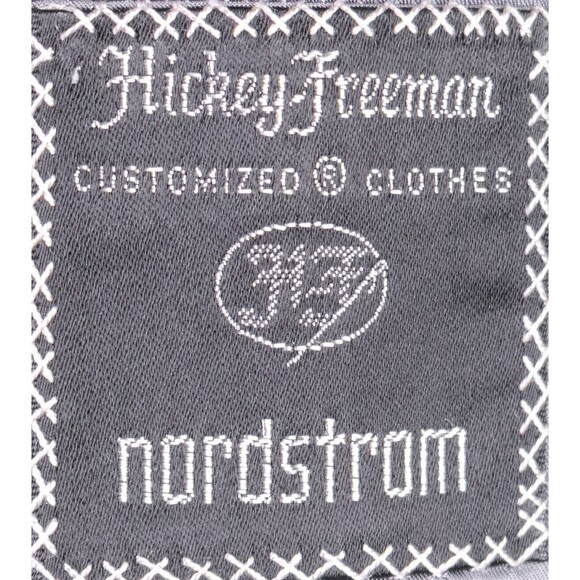 Hickey Freeman Mens 48L 2buttn  Gray Wool Blazer Sport Coat Suit Jacket Striped - Picture 10 of 14